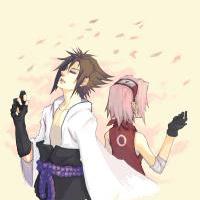 Cherry Blossoms Sakura and Sasuke Shippuuden